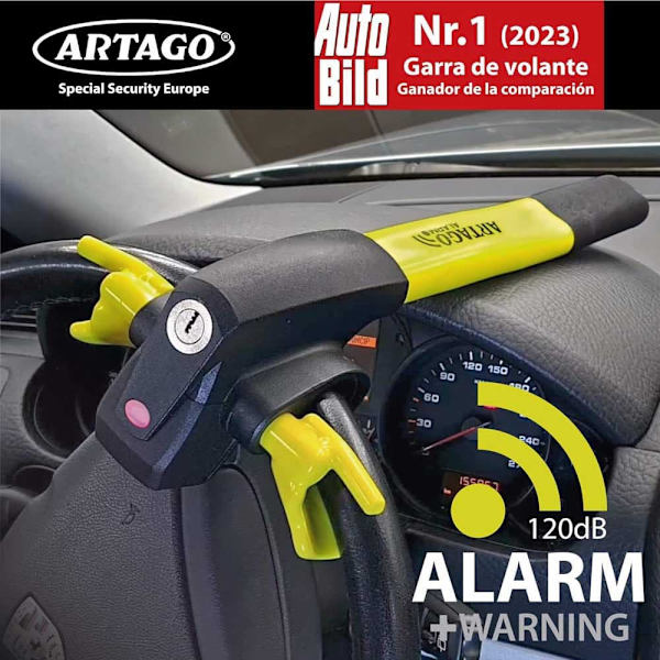 Artago Larm Bilrattstöld Carlock Gul