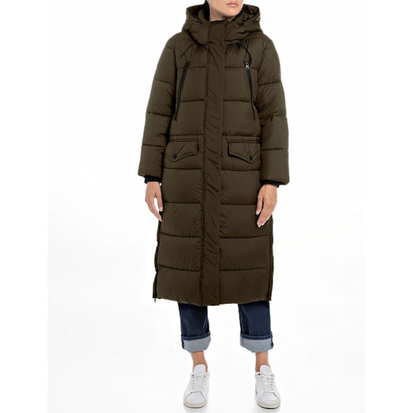 Replay Jakke Recycle Poly Brun S Kvinde