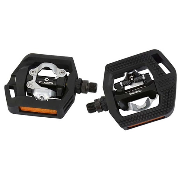 Shimano Pedaler T421 Click-r Orange,Sort