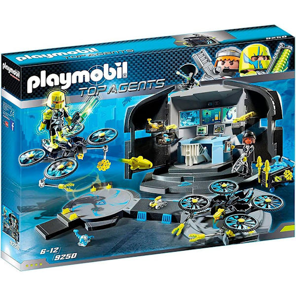 Playmobil Dr.drone Kommandocenter 9250 Top Agents Blå