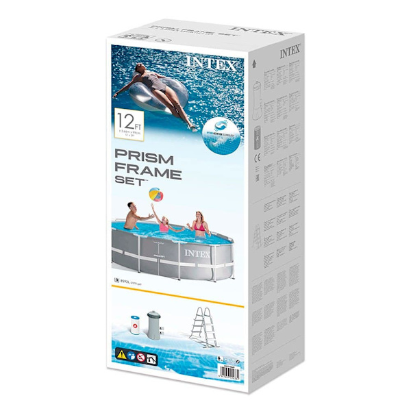 Intex Kokoontaitettava Valikoima Suodatinaltaalla Prism Frame Harmaa 366 x 99 cm