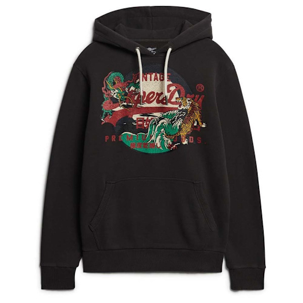 Superdry Tokyo Vl Graphic Hættetrøje Sort S Mand