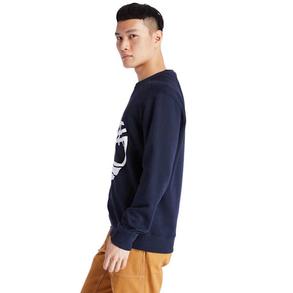 Timberland Core Tree Logo Crew Brushback Tröja Blå S Man