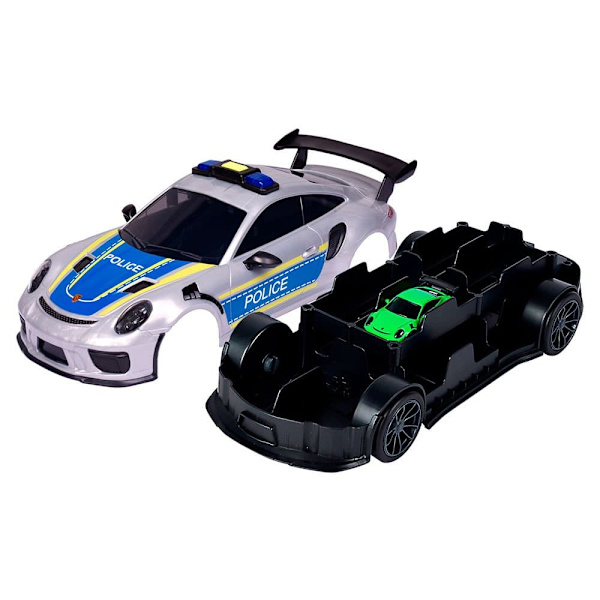 Majorette Politiet Bærer Sag Porsche Blå