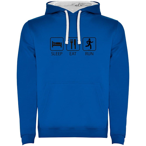 Kruskis Luvtröja Sleep Eat And Run Two-colour Blå XL Man