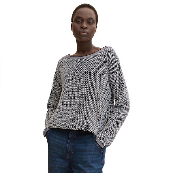 Tom Tailor Sweater 1033125 Hvid,Sort XS Kvinde