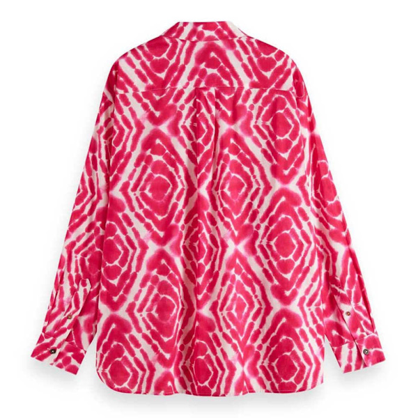 Scotch & Soda Lang ærmet Skjorte Oversized Rosa 34 Kvinde