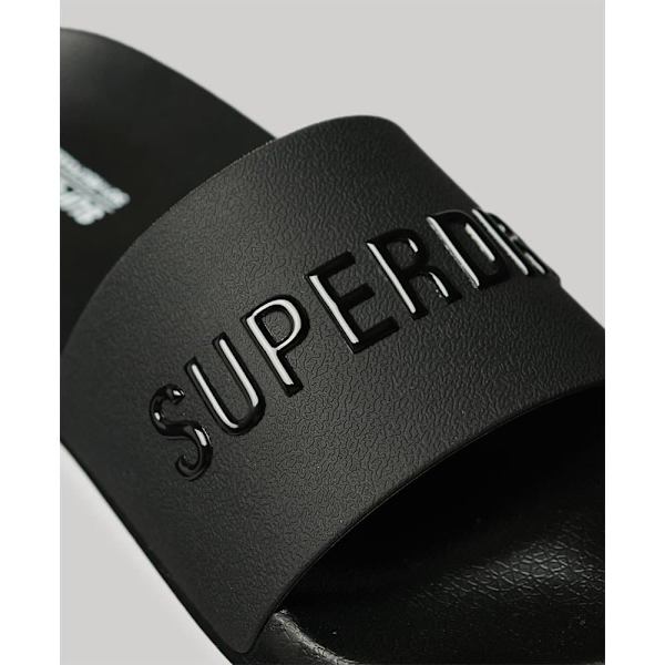 Superdry Klipklapper Logo Vegan Pool Sort EU 38-39 Kvinde