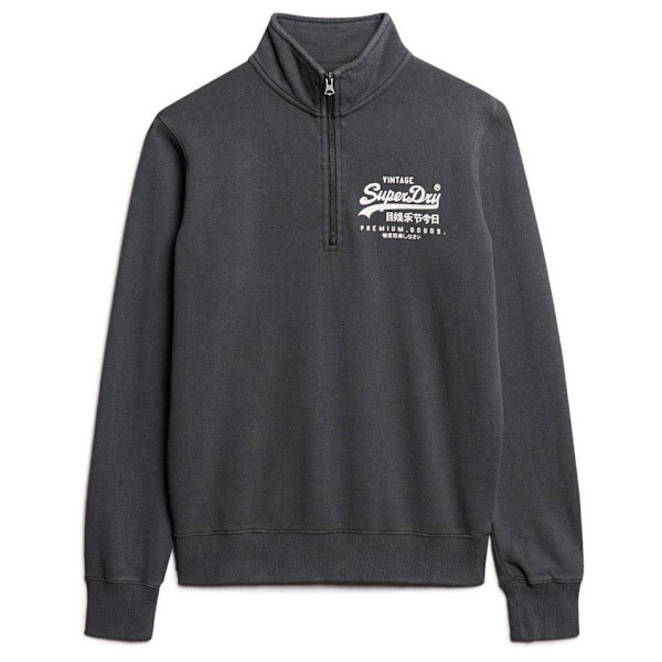 Superdry Classic Vl Graphic Halv Lynlås Sweatshirt Grå L Mand