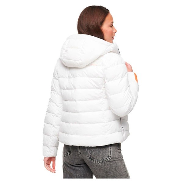 Superdry Vadderad Jacka Microfibre Vit 2XS Kvinna