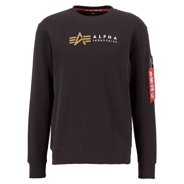 Alpha Industries Alpha Label Sweatshirt Sort XL Mand