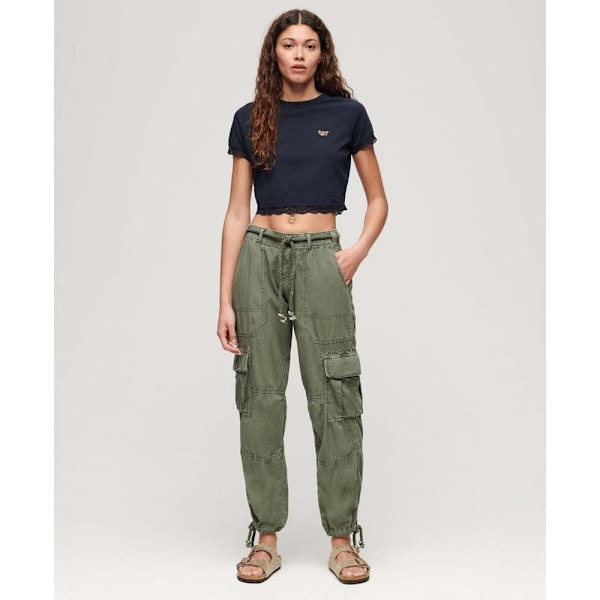 Superdry Lightweight Beach Cargobyxor Grönt 30 Kvinna