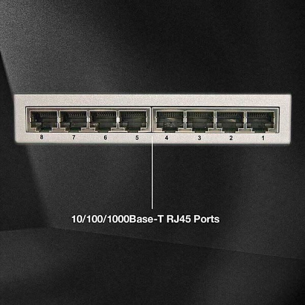 Lindy Switch 8 Port Gigabit Søvfarvet