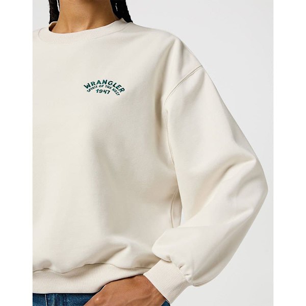 Wrangler 112356457 Sweatshirt Hvid M Kvinde