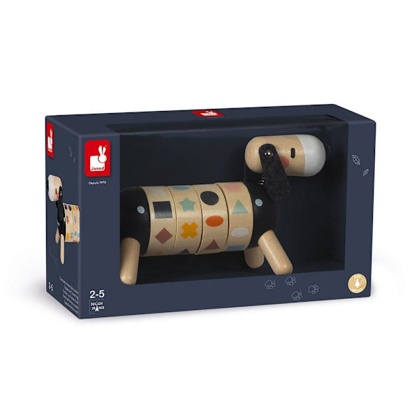 Janod Søde Kokon Former Og Farver Hund Beige,Sort 2-5 Years
