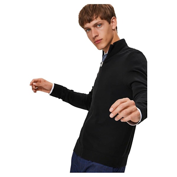 Selected Cardigan Med Fuld Lynlås Berg Sort M Mand