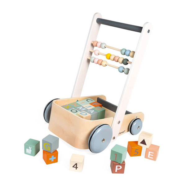 Janod Sweet Cocoon Cart Kanssa Lohkot Abc Monivärinen 1-4 Years