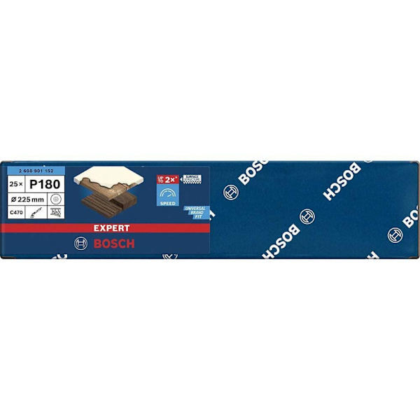 Bosch Professional Excentrisk Griptape Expert C470 S1261 225 Mm 19p G180 25 Enheder Gylden