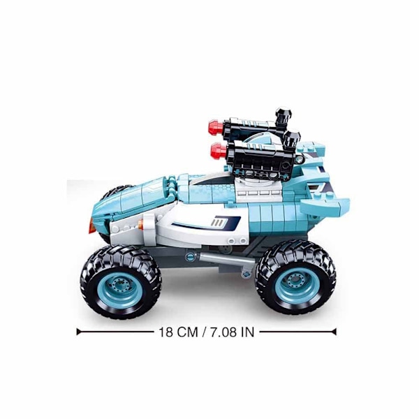 Sluban Power Bricks R/c 2.4g Car 268 Bitar Konstruktion Spel Silver