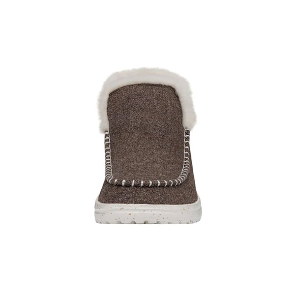 Hey Dude Denny Wool Faux Shearling Skor Brun EU 39 Kvinna