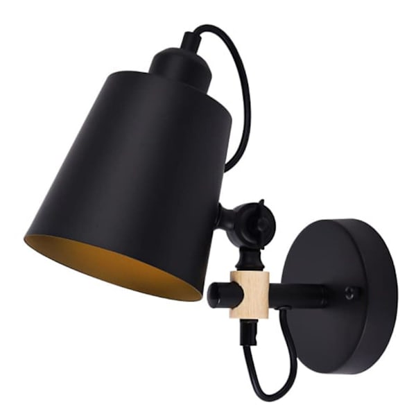 Edm Led Væglampe 32112 E27 60w Sort