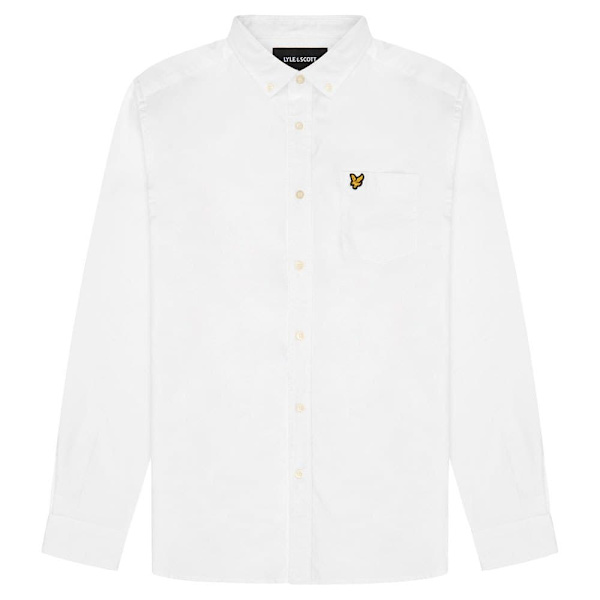 Lyle & Scott Skjorte Oxford Hvid L Mand