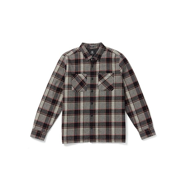 Volcom Brickstone Lined Skjorte Med Lange ærmer Brun XS Mand