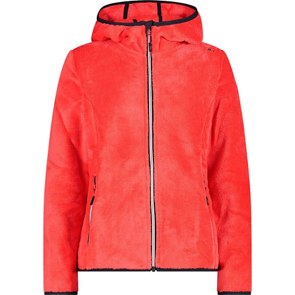 Cmp 38p1546 Fleecejacka Med Huva Orange 36 Kvinna