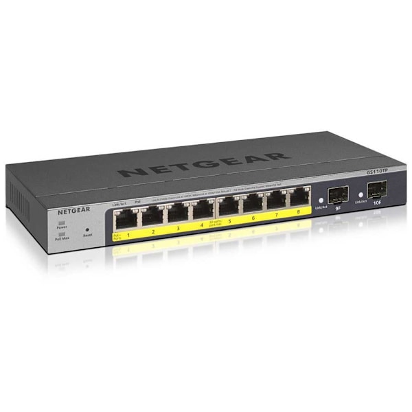 Netgear Prosafe Smart Switch 8p Plus 2 Sfp Sort Grå