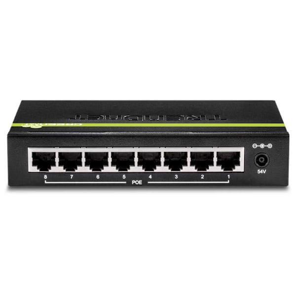 Trendnet 8 Port Gigabit Power Over Ethernet+ Switch Svart