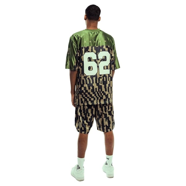 Grimey Lucky Dragon Football Kortærmet V-hals T-shirt Flerfarvet S Mand