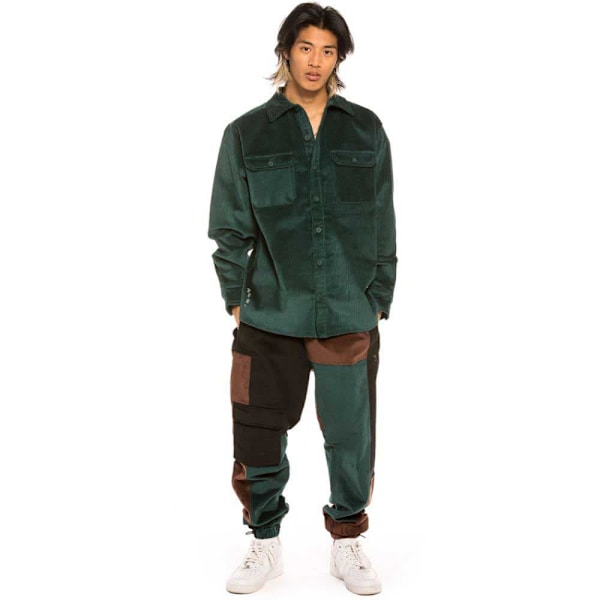 Grimey Aged Rum Corduroy övertröja Grönt 3XL Man