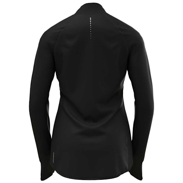 Odlo T-shirt Med Halv Lynlås Zeroweight Sort XL Kvinde