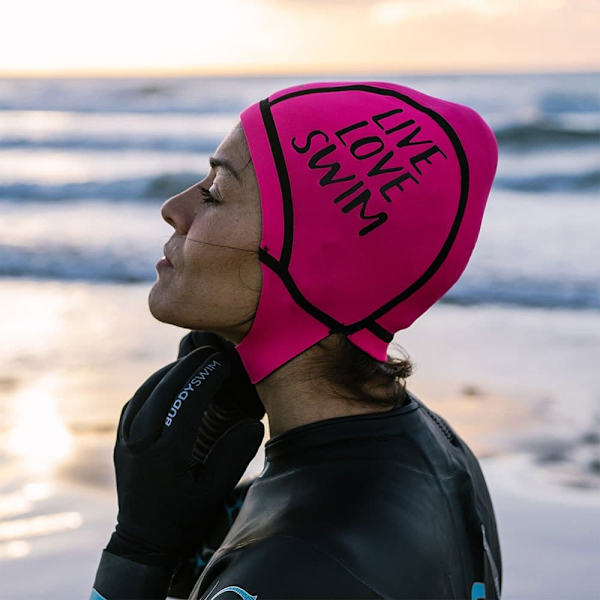 Buddyswim Neopren Hætte Trilaminate Warmth 2.5 Mm Rosa SM