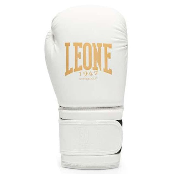 Leone1947 White&gold Konstläder Boxningshandskar Vit EU 39