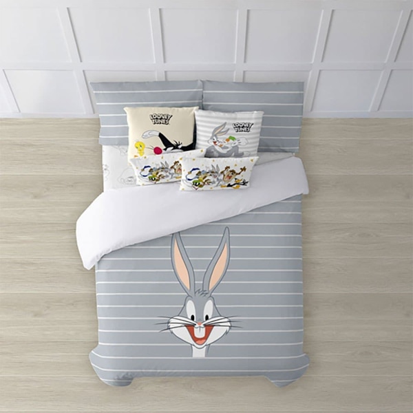 Play Fabrics Dynetæppe Med Knapper Bugs Bunny Til 80 Seng 140x200 Cm