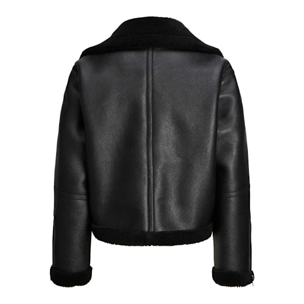 Jack & Jones Läderjacka Lee Aviator Faux Shearling Jjxx Svart XL Kvinna