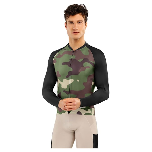 Siroko Langærmet Trøje Gm2 Camouflage Grøn M Mand