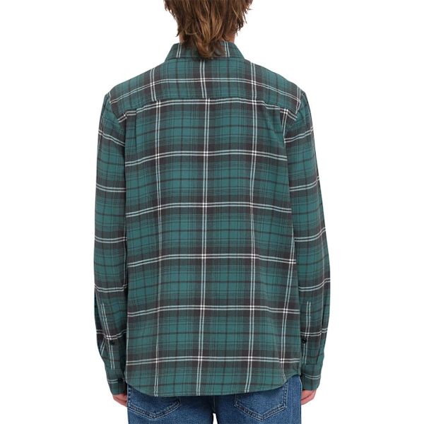 Volcom Caden Plaid Skjorte Med Lange ærmer Grøn XL Mand
