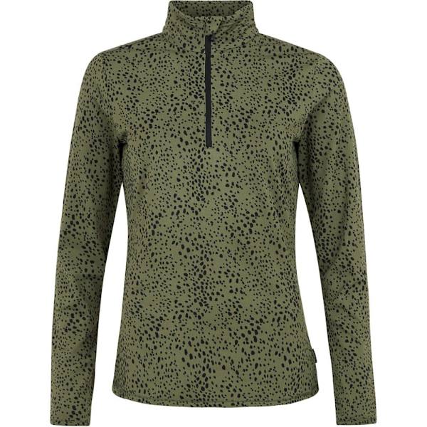 Protest Prtgrenada 1/4 Blixtlås Lång Ärm T-shirt Grönt XL Kvinna