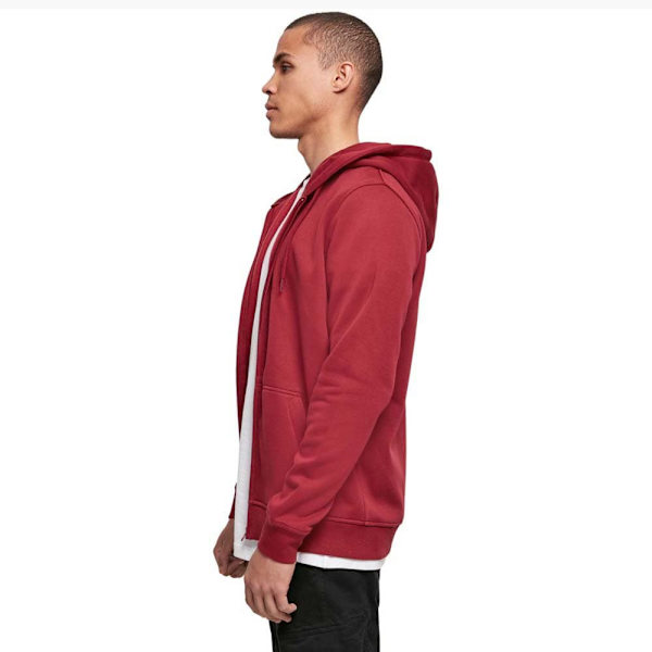 Build Your Brand Sweatshirt Med Full Dragkedja Heavy Röd L Man