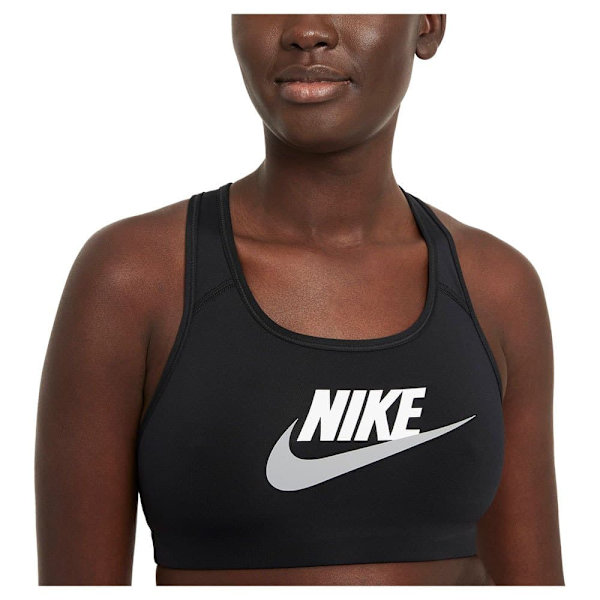 Nike Dri Fit Swoosh Bh Svart XS Kvinna