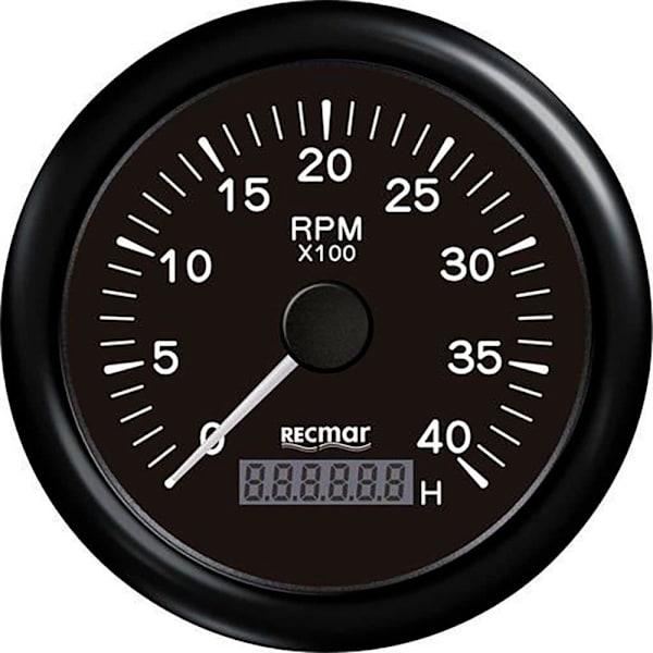 Recmar Omdrejningstæller 0-4000 Rpm Sort 100 mm