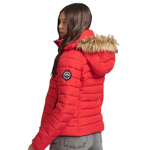 Superdry Takki Classic Faux Fur Fuji Punainen S Nainen