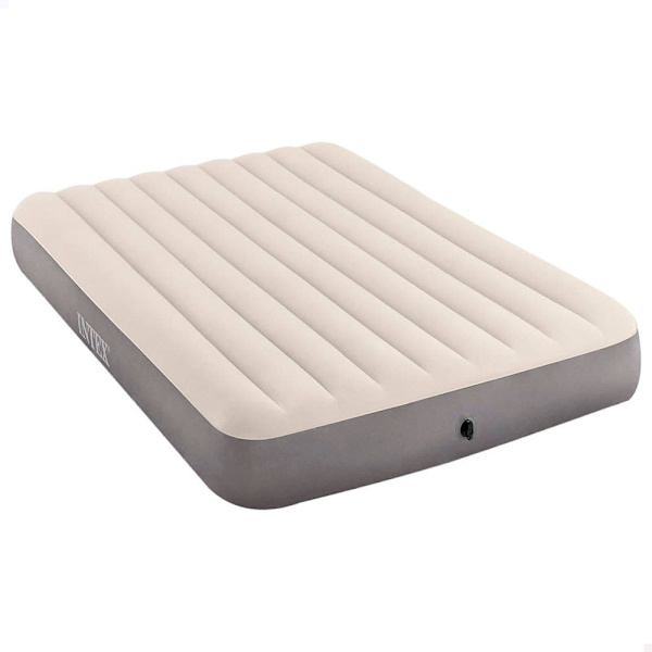Intex Enkel Hög Madrass Dura Beam Standard Deluxe Beige 152 x 203 x 25 cm