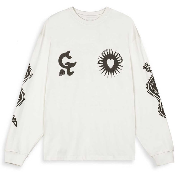 Grimey Causing Panic T-shirt Med Lange ærmer Hvid M Mand