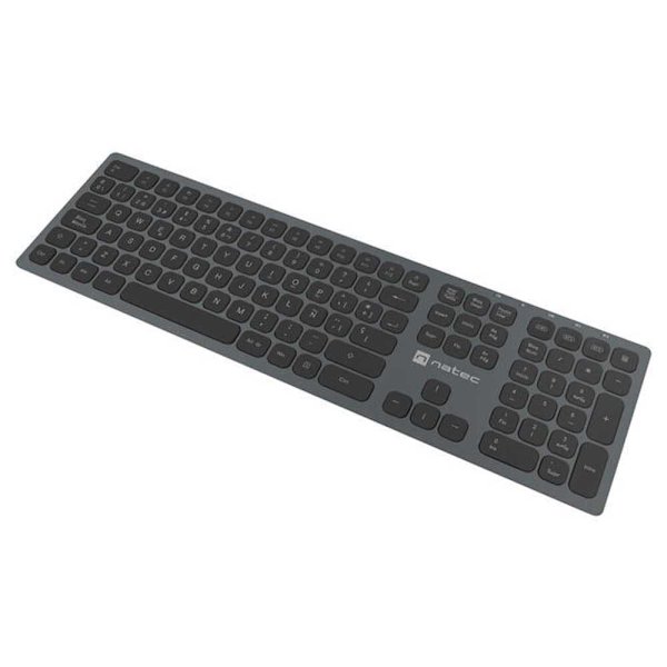 Natec Langaton Näppäimistö Dolphin Slim Musta Spanish QWERTY