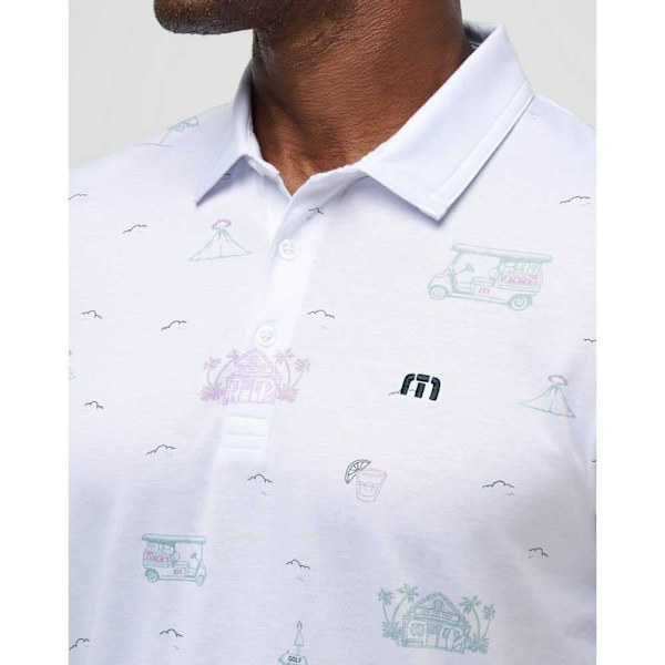 Travis Mathew Tiki Mapes Print Kortärmad Polotröja  M