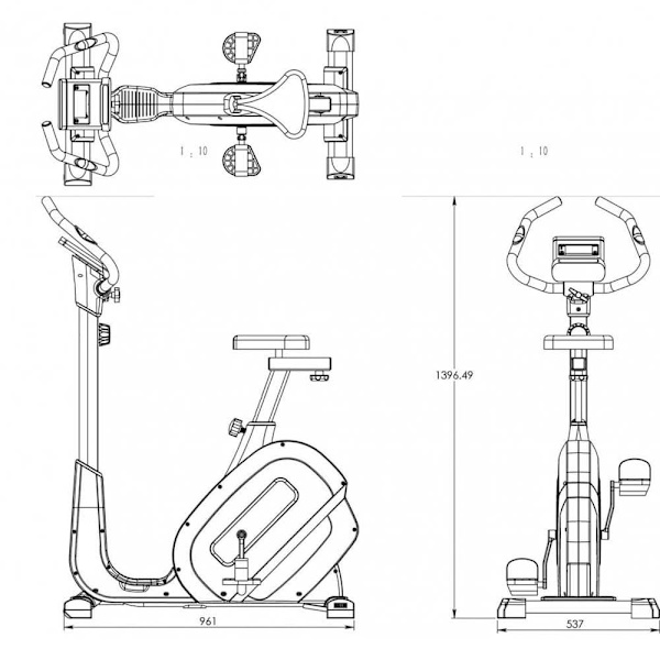 Dkn Technology Træningscykel M-470 Sort