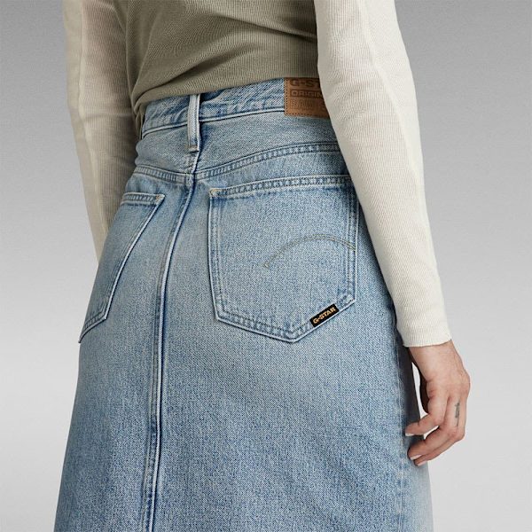 G-star Viktoria Long Denimnederdel Blå 24 Kvinde